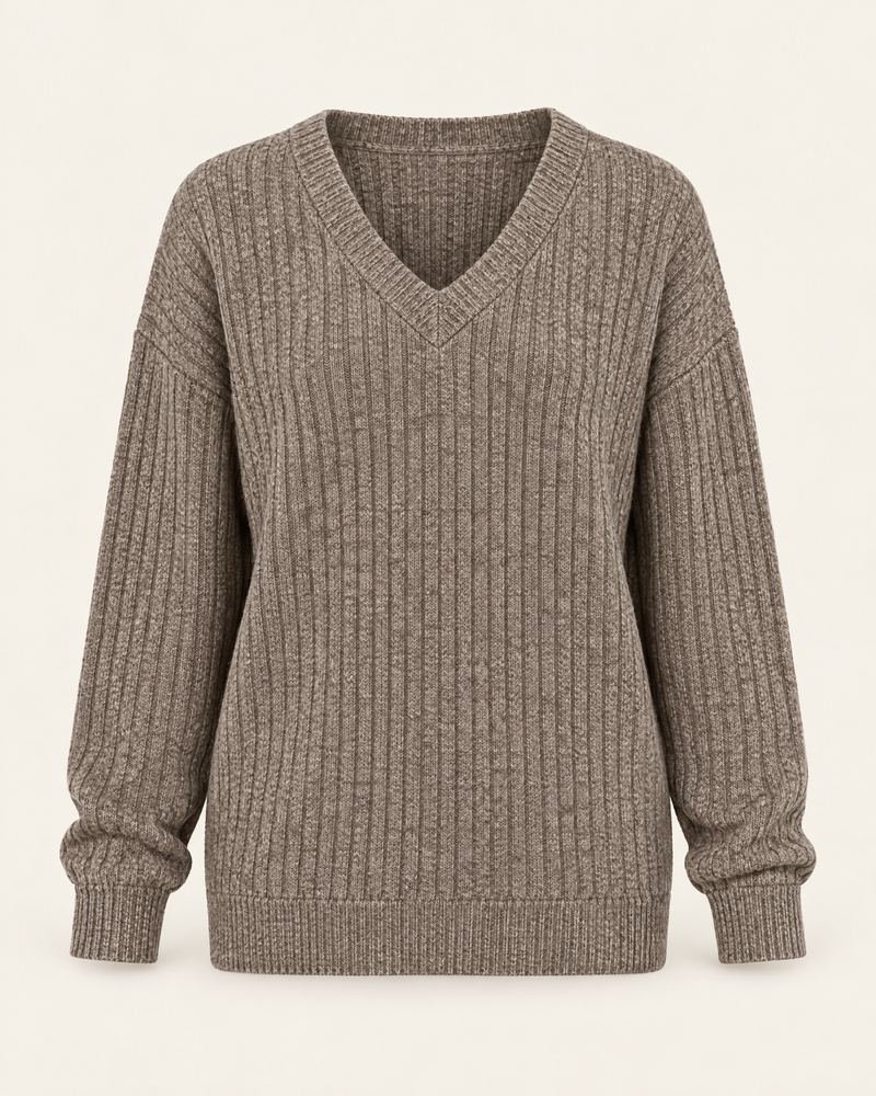 Ambleside V-Neck Rib Jumper
