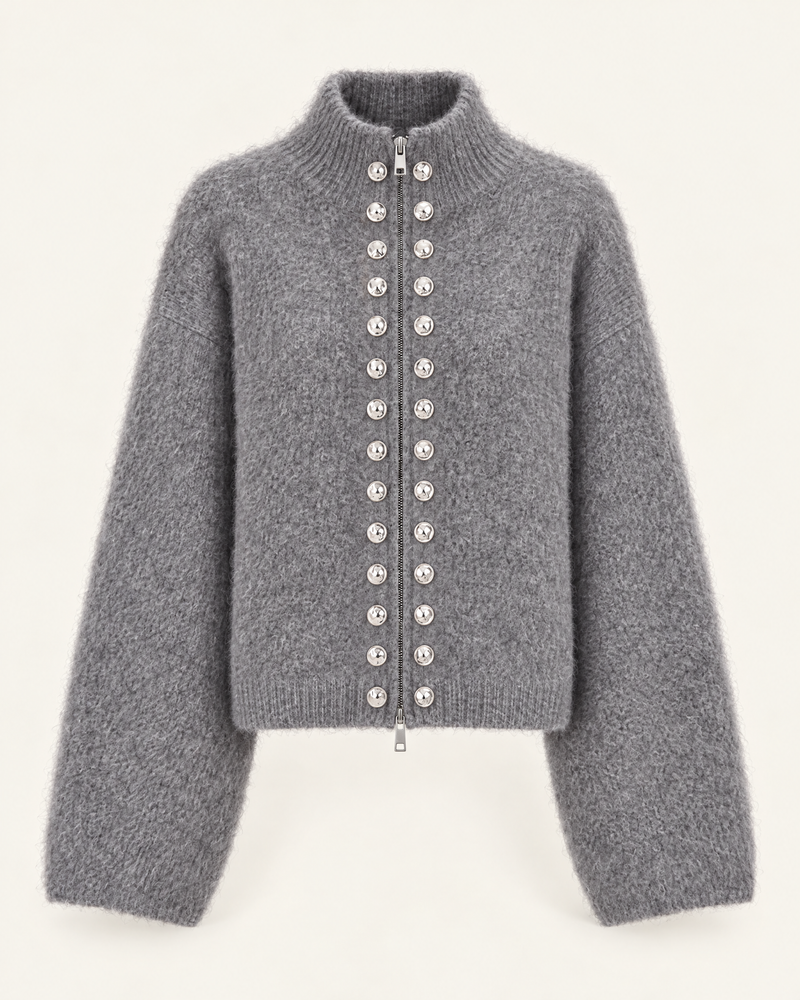 Hampstead High-Neck Zip Cardigan