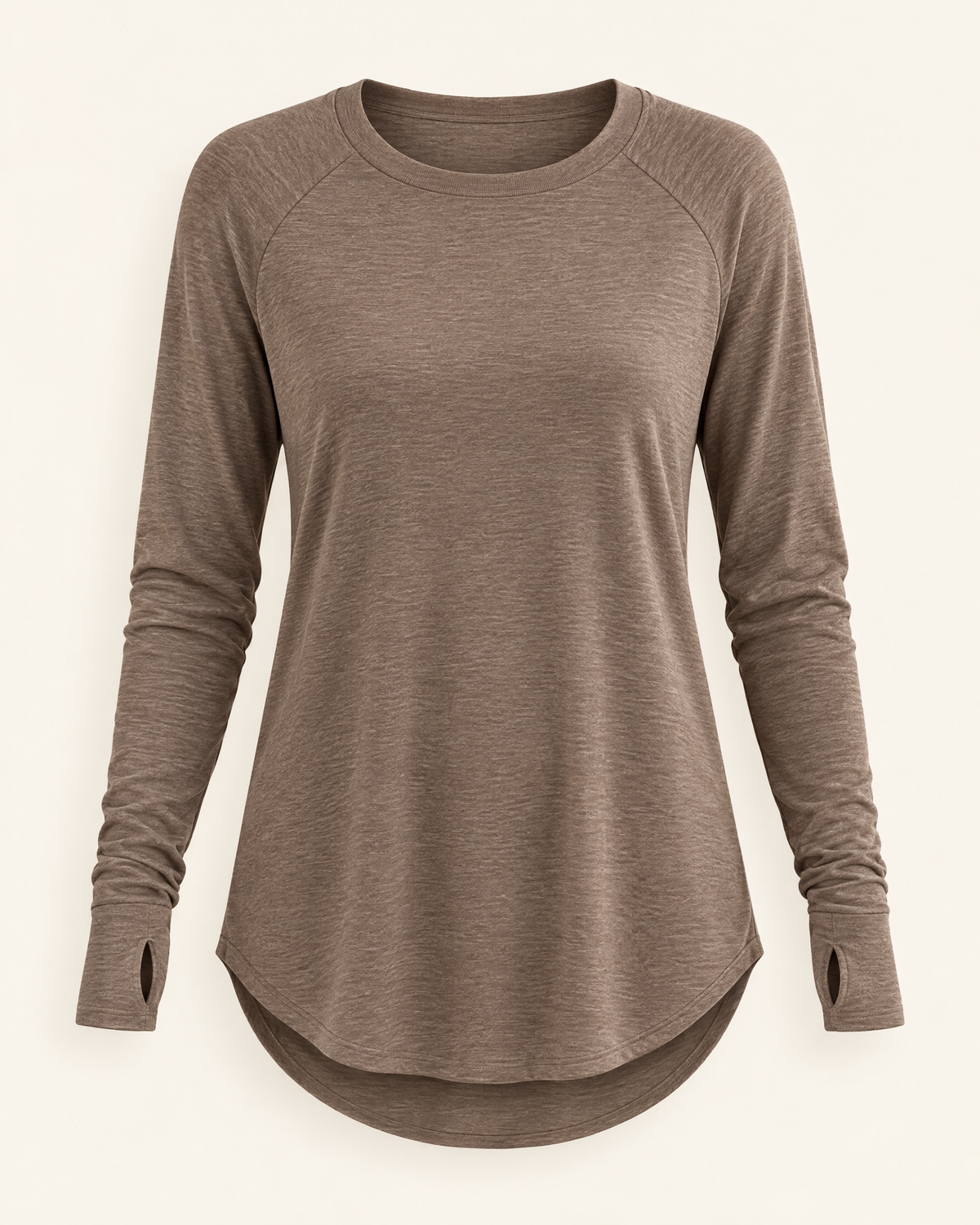 Richmond Thumbhole Jersey Tunic in Mocha, front